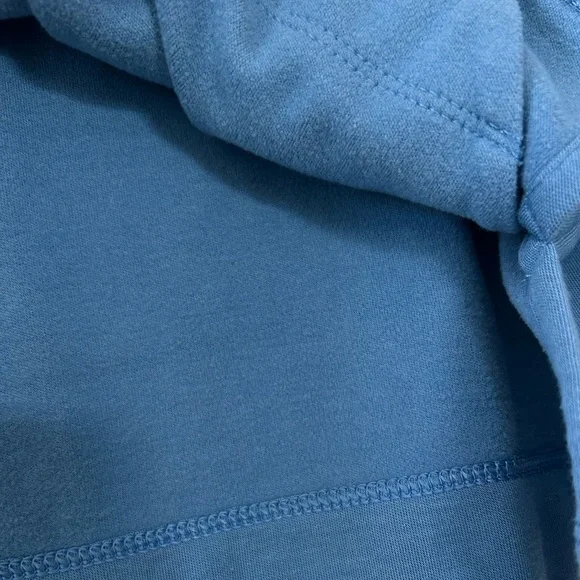 KIT and ACE Dusty Blue Technical Lightweight Hoodie with Brushed Fleece Lining - Picture 4 of 6